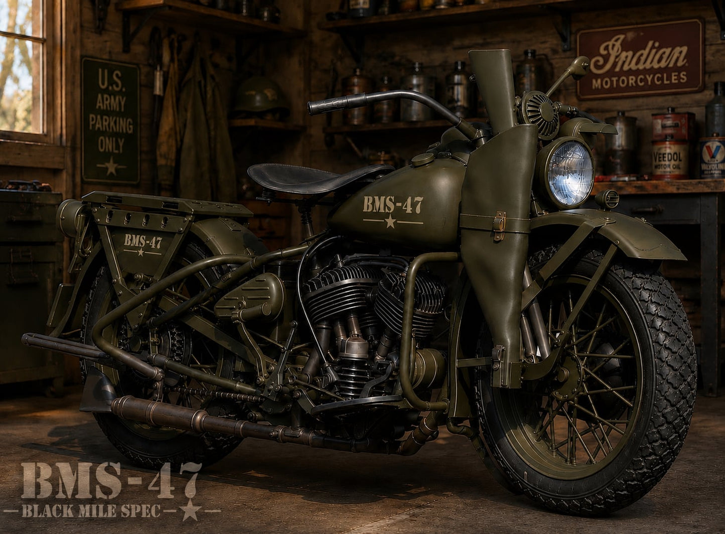 IRON LEGACY  Indian Military Garage A2 Poster