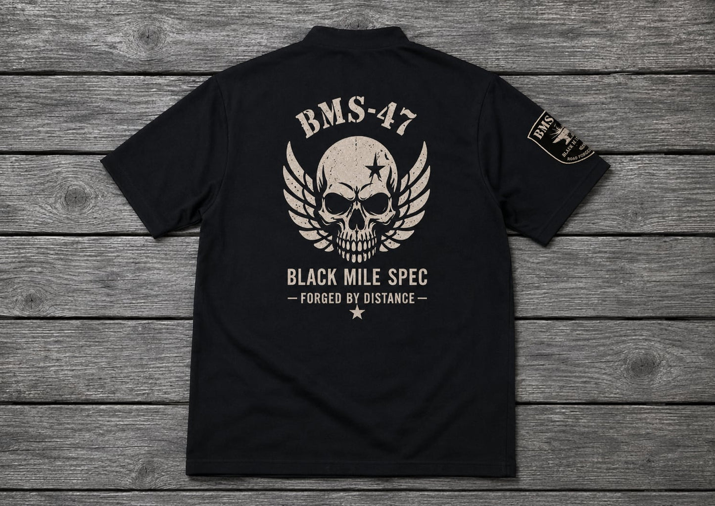 FORGED SKULL POLO / 黒