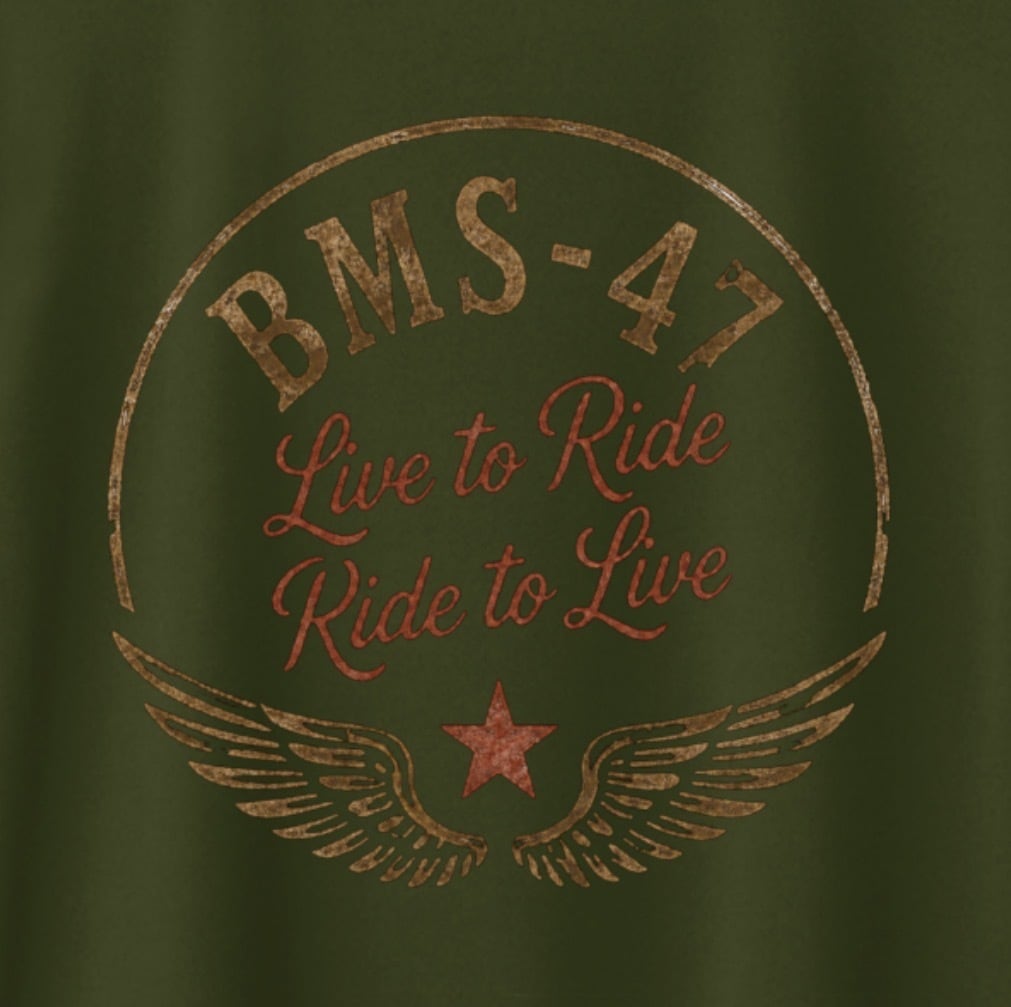 BMS-47 Live to Ride TEE/緑
