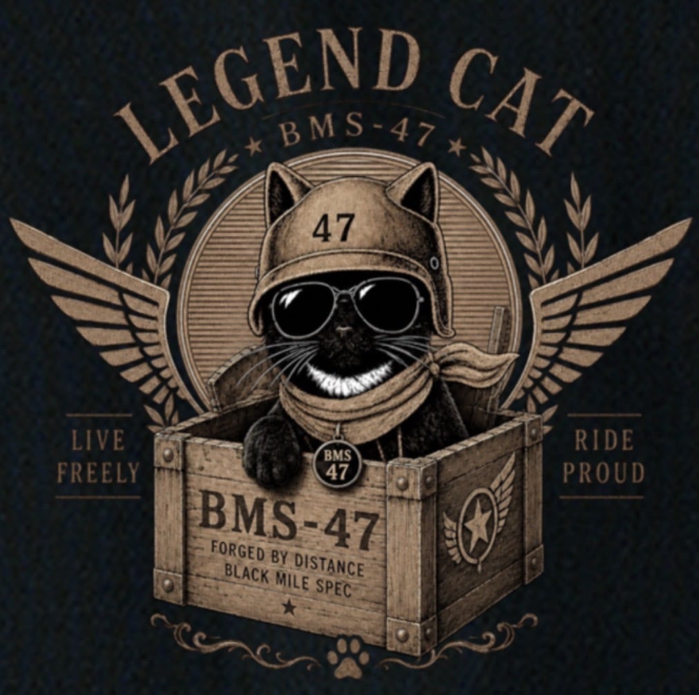 HANGAR LEGEND CAT TEE/ 黒