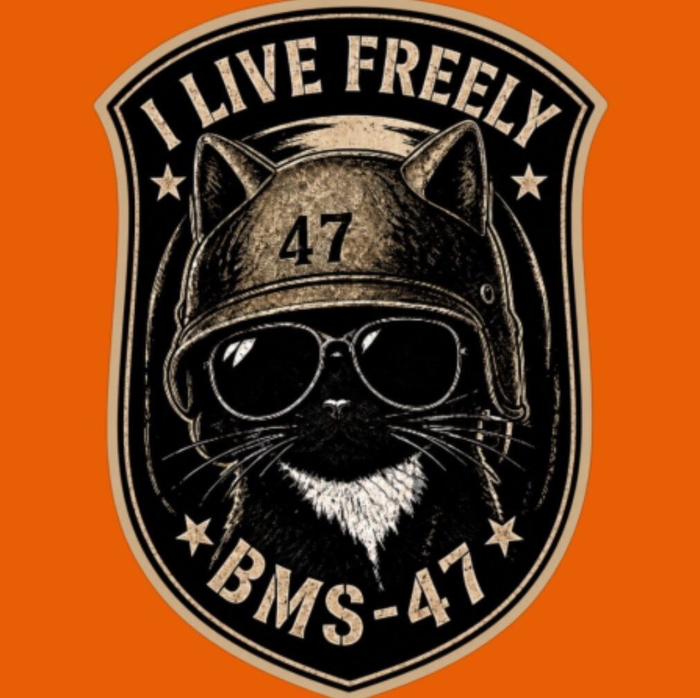 BMS-47 GARAGE CAT ドライロングスリーブポロシャツ