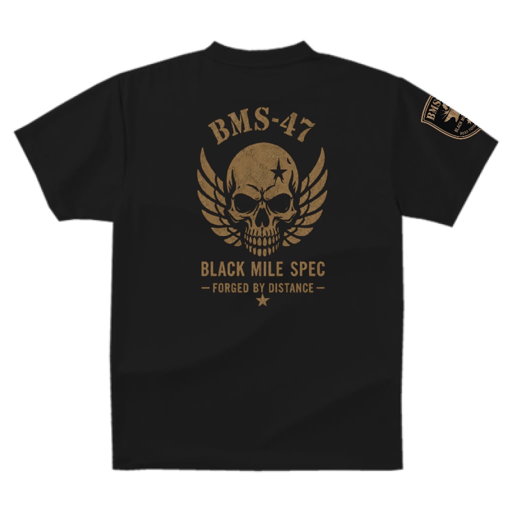 BLACK MILE SKULL TEE/ 黒