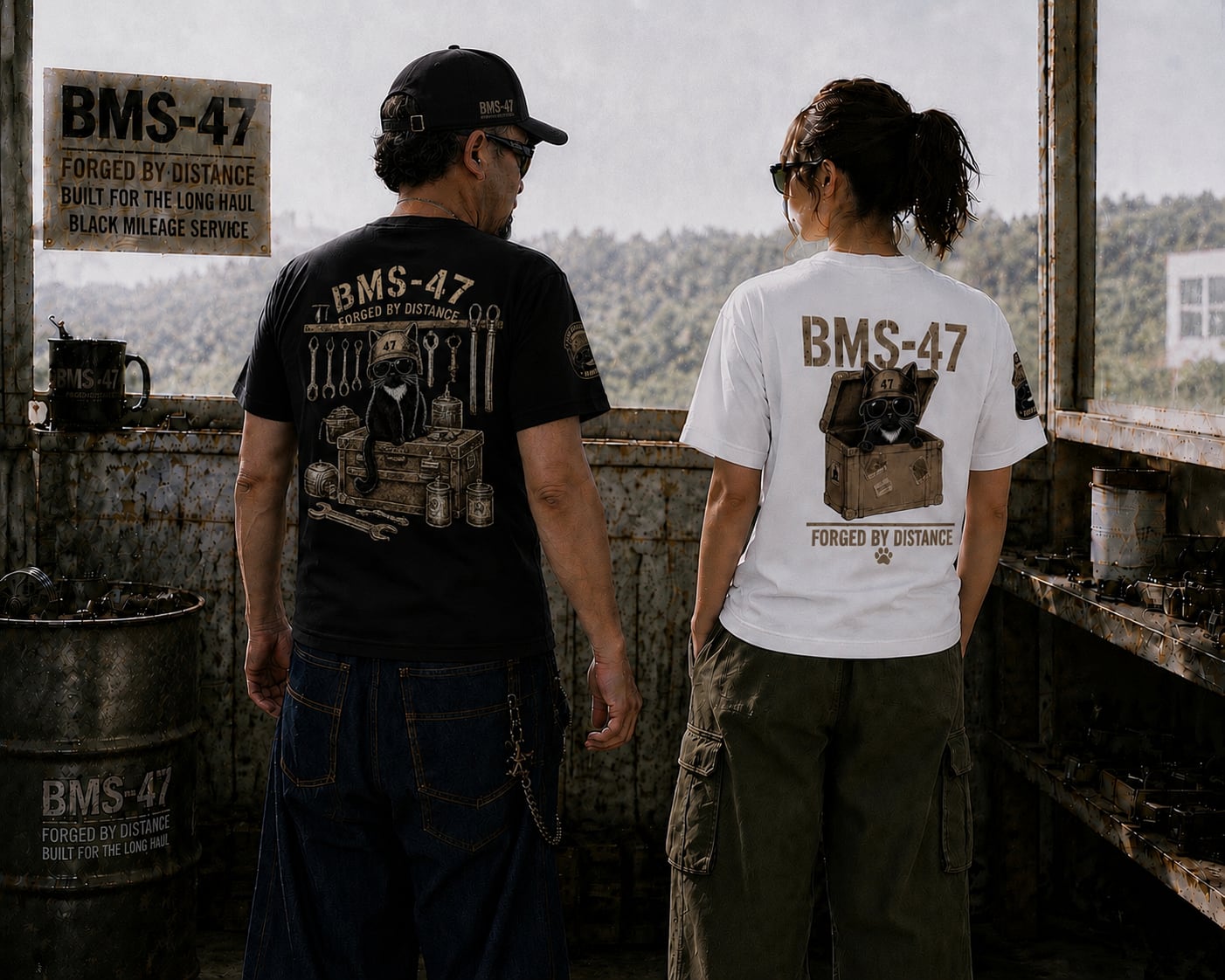HANGAR CAT TEE / 白