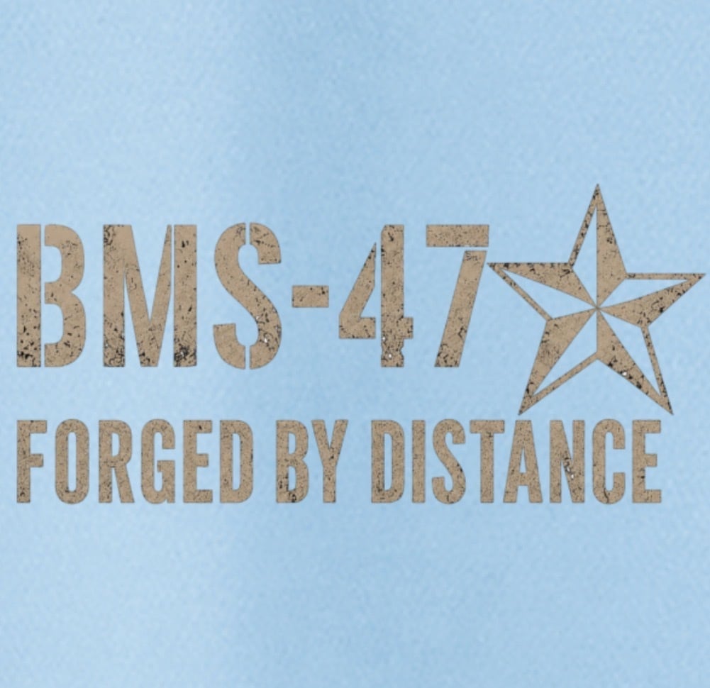 BMS-47 BLACK MILE SPEC TEE “BLACK CAT”/水色
