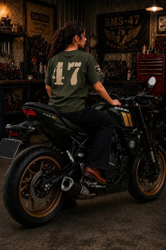 BMS-47 ROAD FORGED TEE /「47」/緑