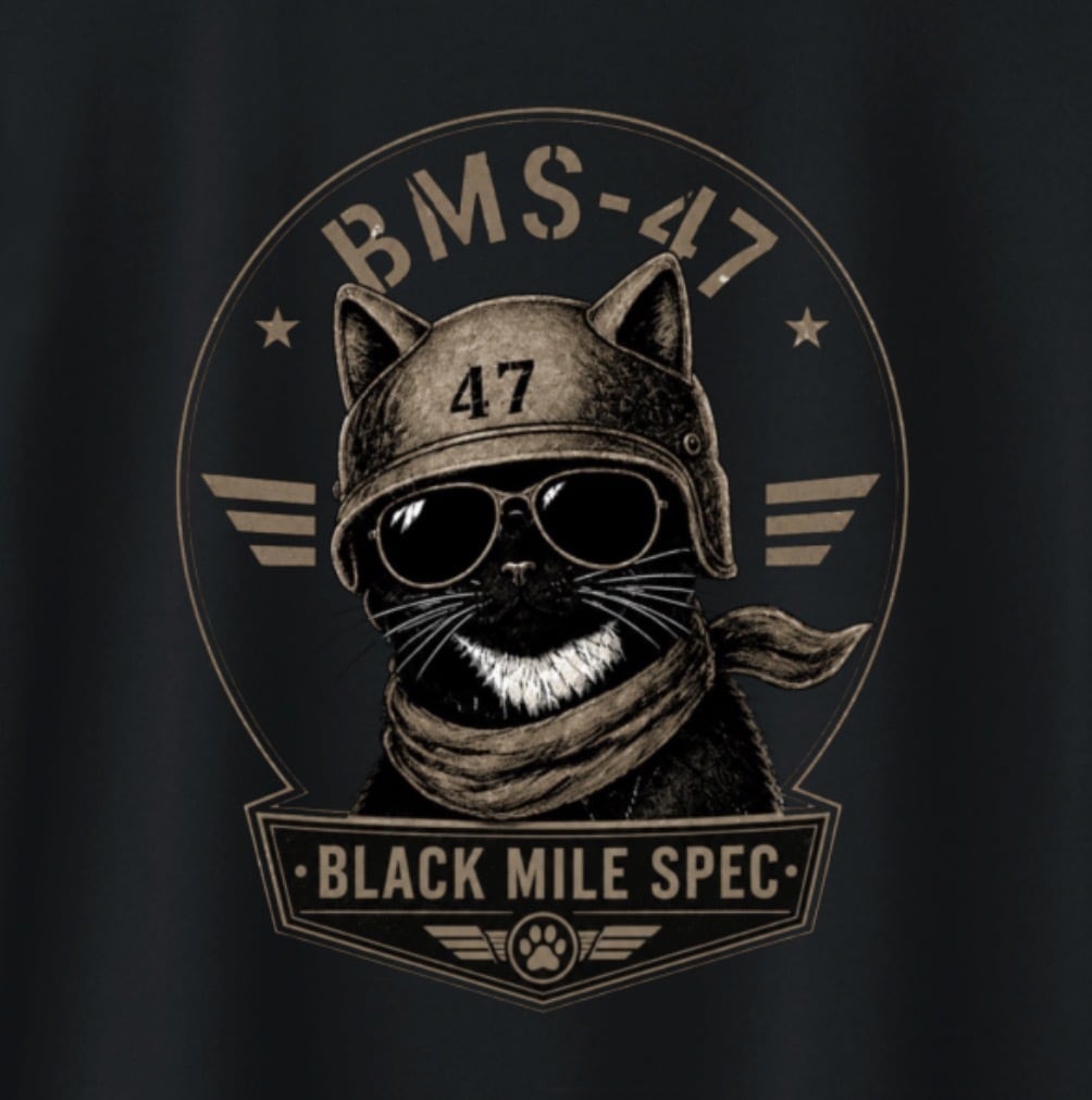 BMS-47 BLACK MILE CAT ライトドライジップパーカー