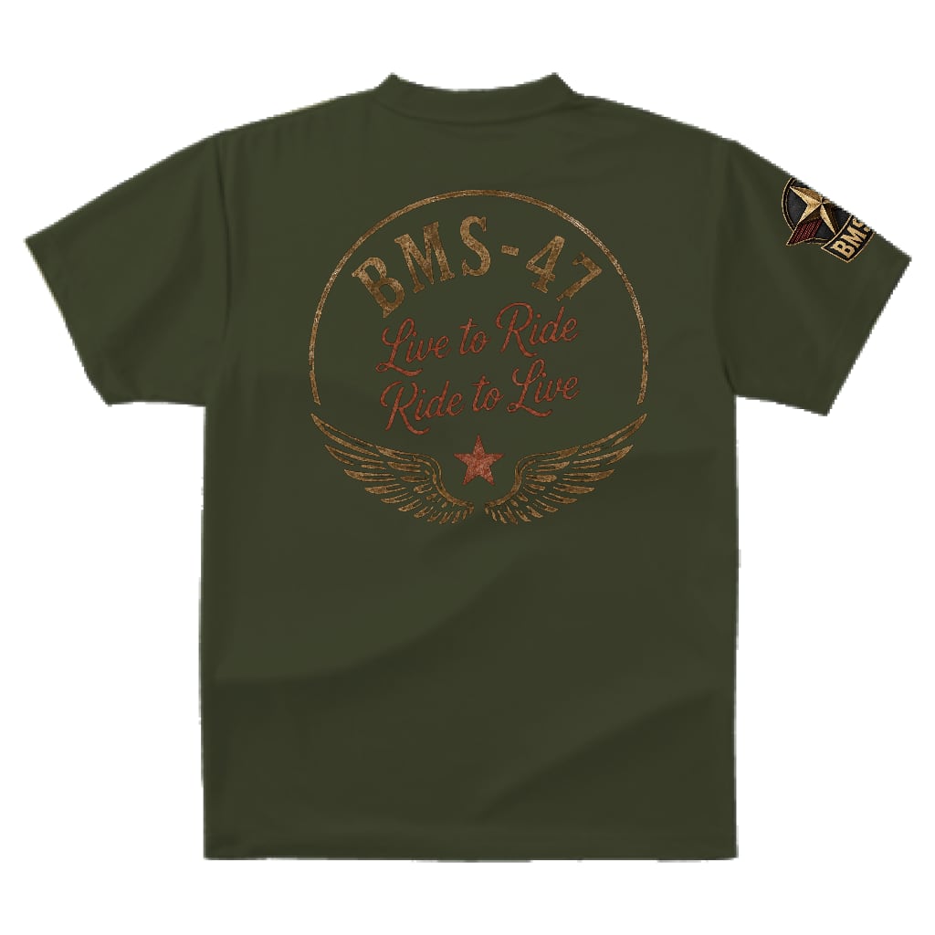 BMS-47 Live to Ride TEE/緑