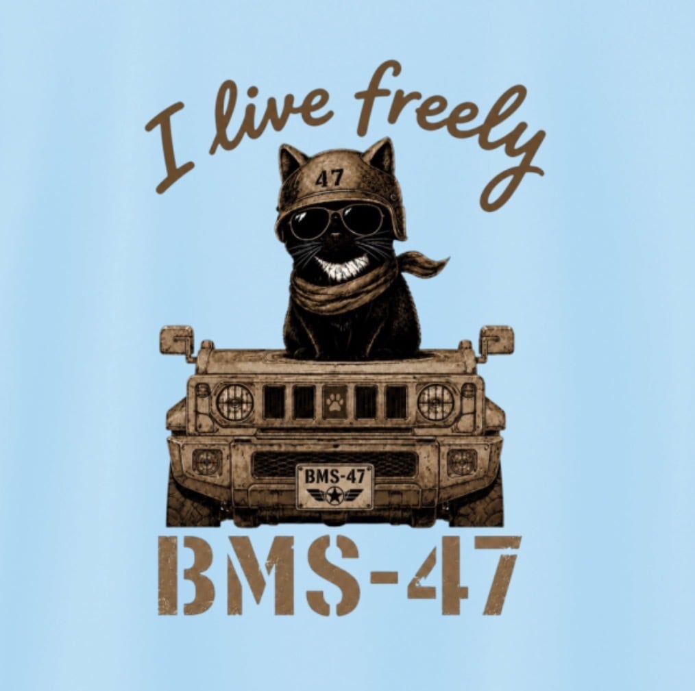I LIVE FREELY ROUGH ROADS CAT TEE/緑