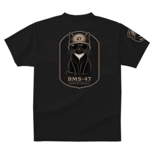 BMS-47 CLASSIC GARAGE CAT TEE/黒