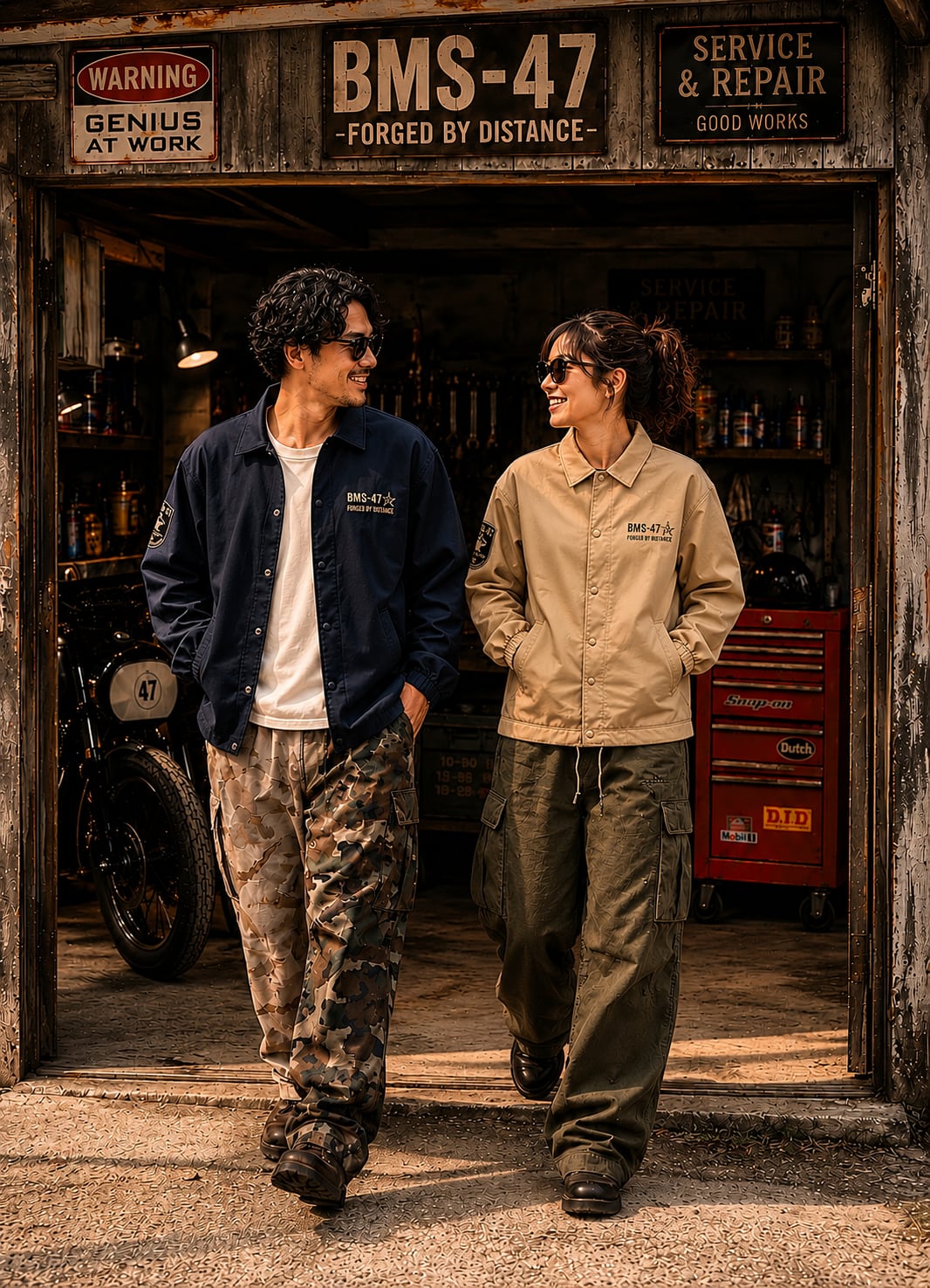 BMS-47 SKULL COACH JACKET/サンド
