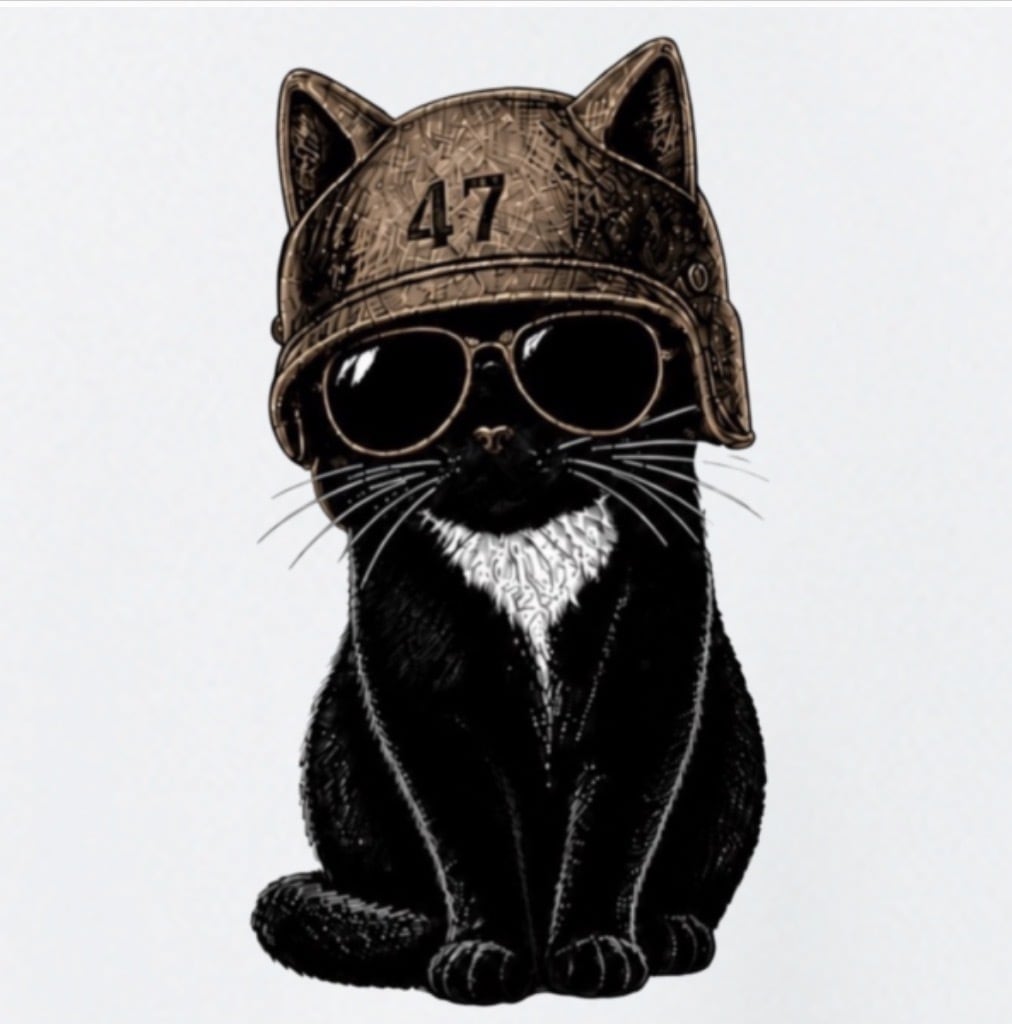 BMS-47 CLASSIC GARAGE CAT TEE/白